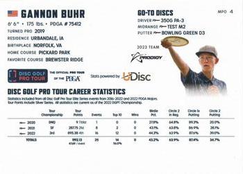 2023 Disc Golf Pro Tour #MPO4 Gannon Buhr Back
